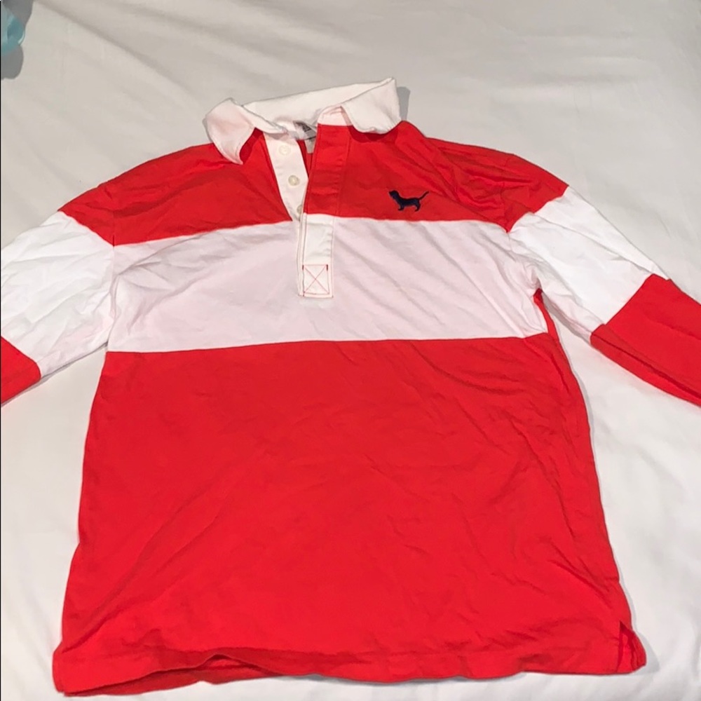PINK Collared Long Sleeve